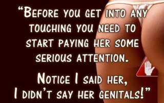 Before you start touching